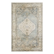 Nourison Home Astra Machine Washable 3' x 5' Silver Blue Fabric Area Rug