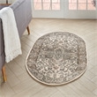 Nourison Concerto 3' x 5' Oval Ivory Gray Fabric Farmhouse Area Rug (5' Oval)