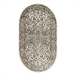 Nourison Concerto 3' x 5' Oval Ivory Gray Fabric Farmhouse Area Rug (5' Oval)