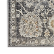 Nourison Oushak Home 8' Runner Charcoal Fabric Vintage Indoor Rug