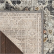 Nourison Oushak Home 6' x 7' Charcoal Vintage Fabric Indoor Rug