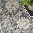 Nourison Oushak Home 6' x 7' Charcoal Vintage Fabric Indoor Rug