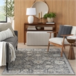 Nourison Oushak Home 6' x 7' Charcoal Vintage Fabric Indoor Rug