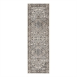 Nourison Concerto 6' Runner Ivory Gray Fabric Farmhouse Area Rug (6' Runner)