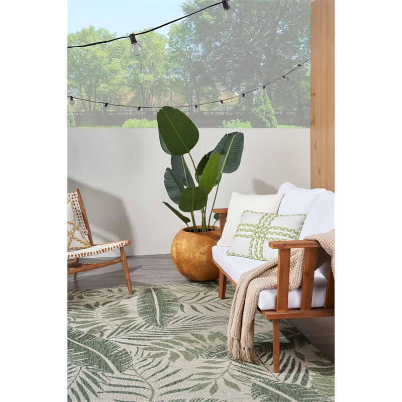 Nourison Home Garden Oasis 3' x 5' Ivory Green   Area Rug