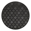 Nourison Easy Care 8' x Round Charcoal Black Fabric Modern Area Rug (8' Round)