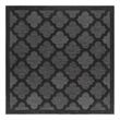 Nourison Easy Care 5' x Square Charcoal Black Fabric Modern Area Rug (5' Square)