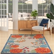 Nourison Aloha 5' x 8' Ivory Multicolor Fabric Outdoor Area Rug (5' x 8')