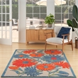 Nourison Aloha 5' x 8' Ivory Multicolor Fabric Outdoor Area Rug (5' x 8')