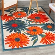 Nourison Aloha 5' x 8' Ivory Multicolor Fabric Outdoor Area Rug (5' x 8')