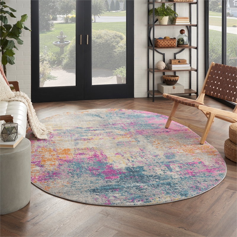 Nourison Home Passion 5' x 8' Oval Ivory Multicolor   Area Rug