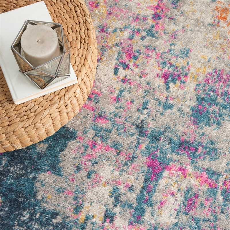 Nourison Home Passion 8' x Square Ivory Multicolor   Area Rug