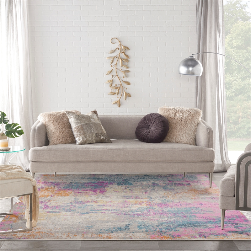 Nourison Home Passion 8' x Square Ivory Multicolor   Area Rug