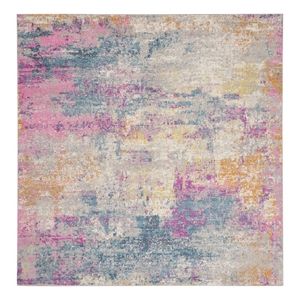 Nourison Home Passion 8' x Square Ivory Multicolor   Area Rug