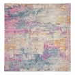 Nourison Home Passion 8' x Square Ivory Multicolor   Area Rug