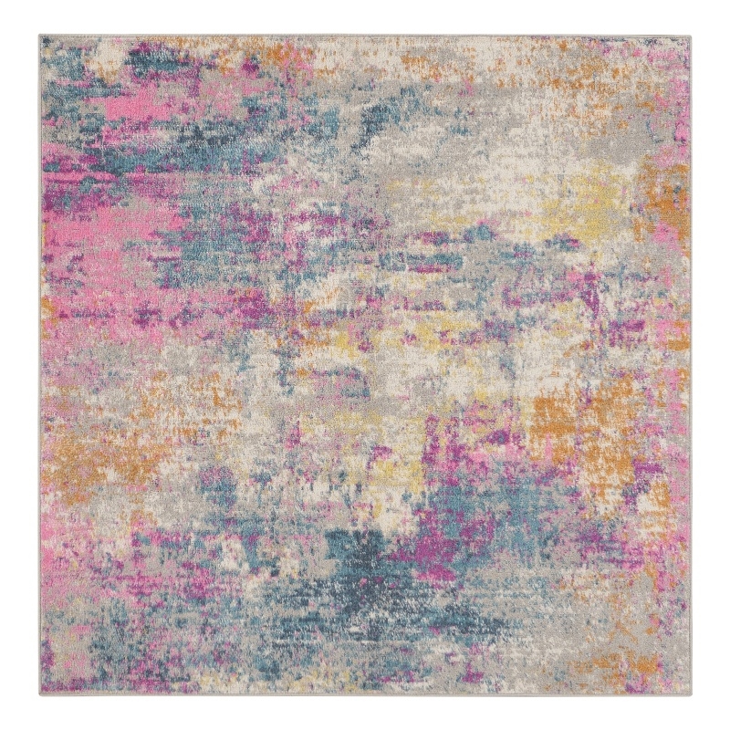 Nourison Home Passion 5' x  Square Ivory Multicolor   Area Rug