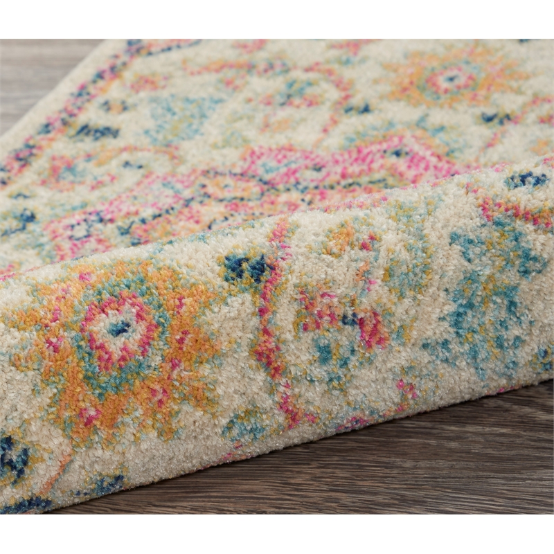 Nourison Passion 6' x 9' Ivory Pink Fabric Bohemian Area Rug (6' x 9')