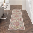 Nourison Passion 12' Runner Ivory Pink Fabric Bohemian Area Rug (12' Runner)