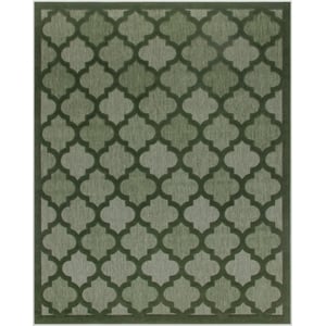 Nourison Easy Care 9' x 12' Green Fabric Modern Area Rug (9' x 12')