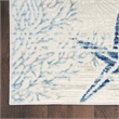 Nourison Pompeii 8' x Square Ivory Gray Blue Fabric Nautical & Beach Area Rug