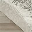 Nourison Pompeii 5' x Round Ivory Gray Blue Fabric Nautical & Beach Area Rug