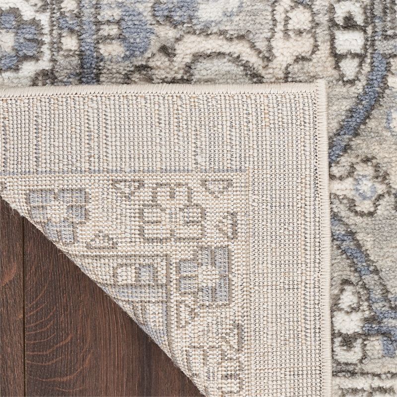 Nourison Concerto 9' x 12' Ivory Blue Fabric Vintage Area Rug (9' x 12')