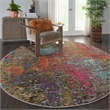Nourison Home Celestial 8' x Round Fabric Sunset Area Rug