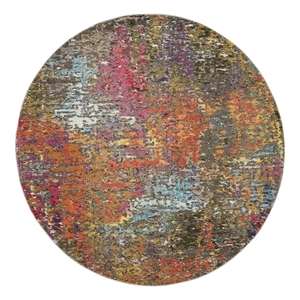 Nourison Home Celestial 8' x Round Fabric Sunset Area Rug