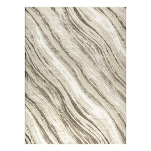 Nourison Home Eco-Friendly 8' x 10' Fabric Beige Grey Area Rug