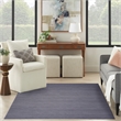 Nourison Home Washable Essentials 4' x 6' Fabric Navy Area Rug