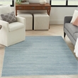 Nourison Home Washable Essentials 4' x 6' Fabric Aqua Area Rug