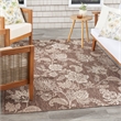 Nourison Home Garden Oasis 6' x 9' Fabric Mocha Area Rug
