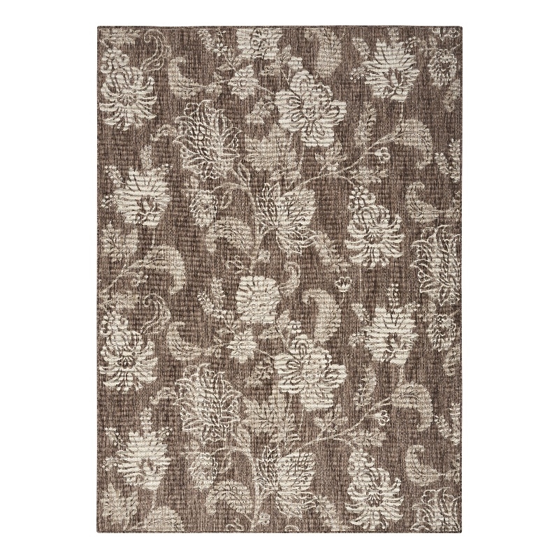 Nourison Home Garden Oasis 6' x 9' Fabric Mocha Area Rug
