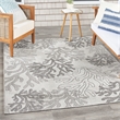 Nourison Home Garden Oasis 6' x 9' Fabric Grey Area Rug