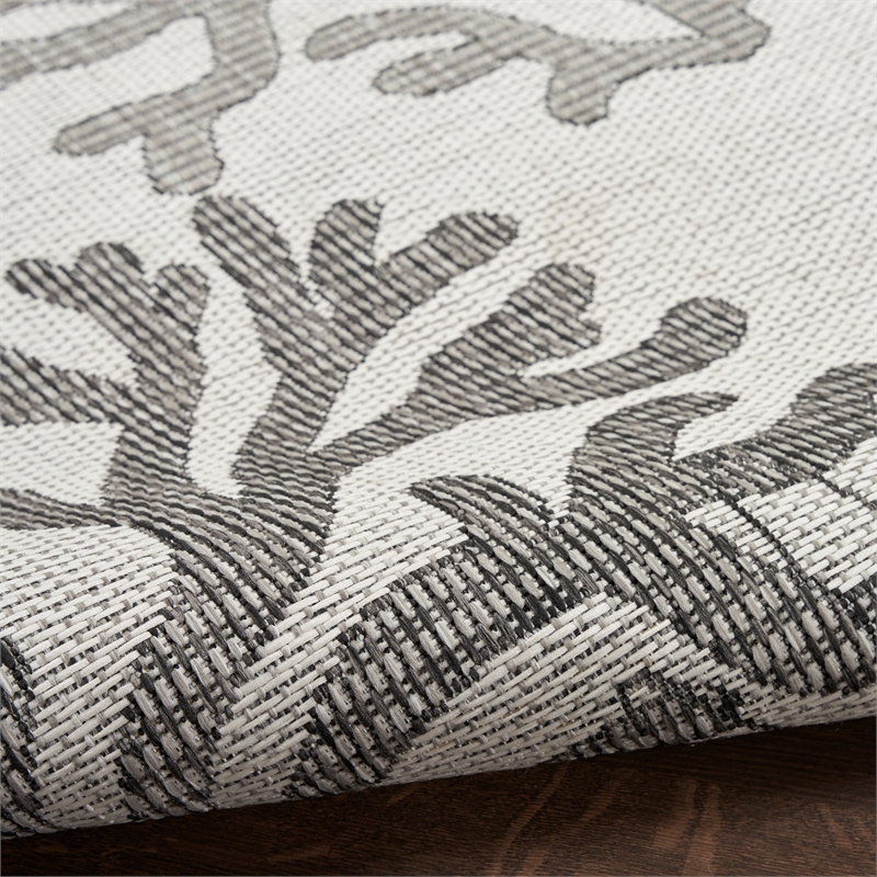 Nourison Home Garden Oasis 6' x 9' Fabric Grey Area Rug