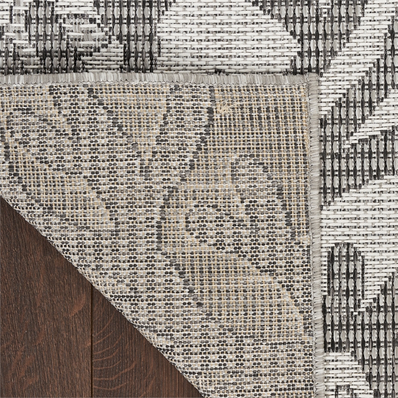 Nourison Home Garden Oasis 6' x 9' Fabric Grey Area Rug