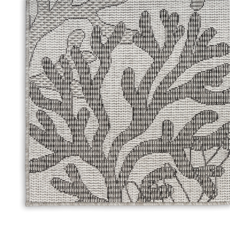 Nourison Home Garden Oasis 6' x 9' Fabric Grey Area Rug