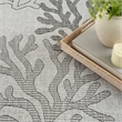 Nourison Home Garden Oasis 6' x 9' Fabric Grey Area Rug