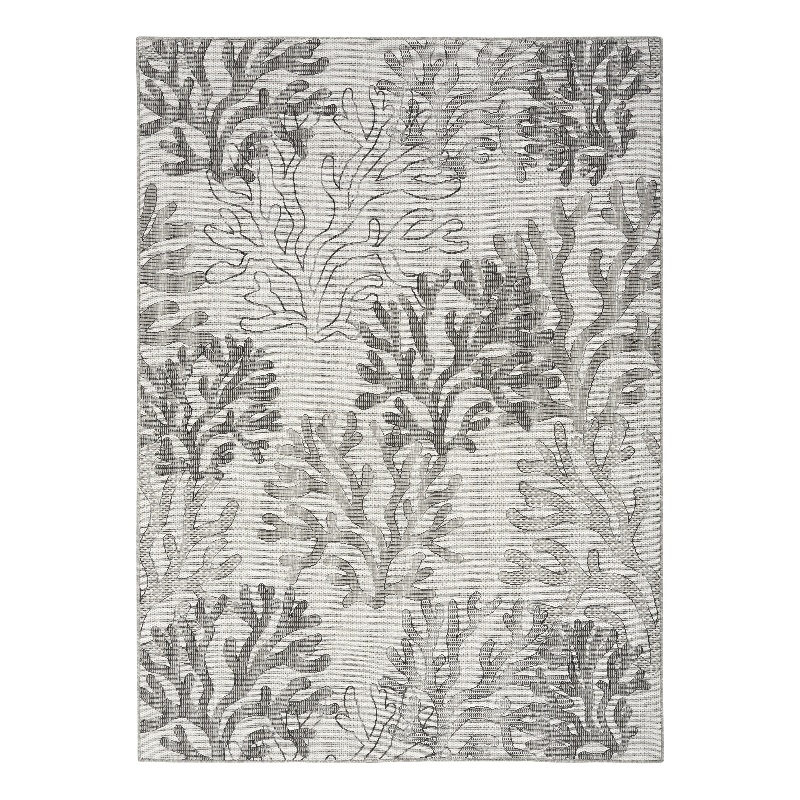 Nourison Home Garden Oasis 6' x 9' Fabric Grey Area Rug