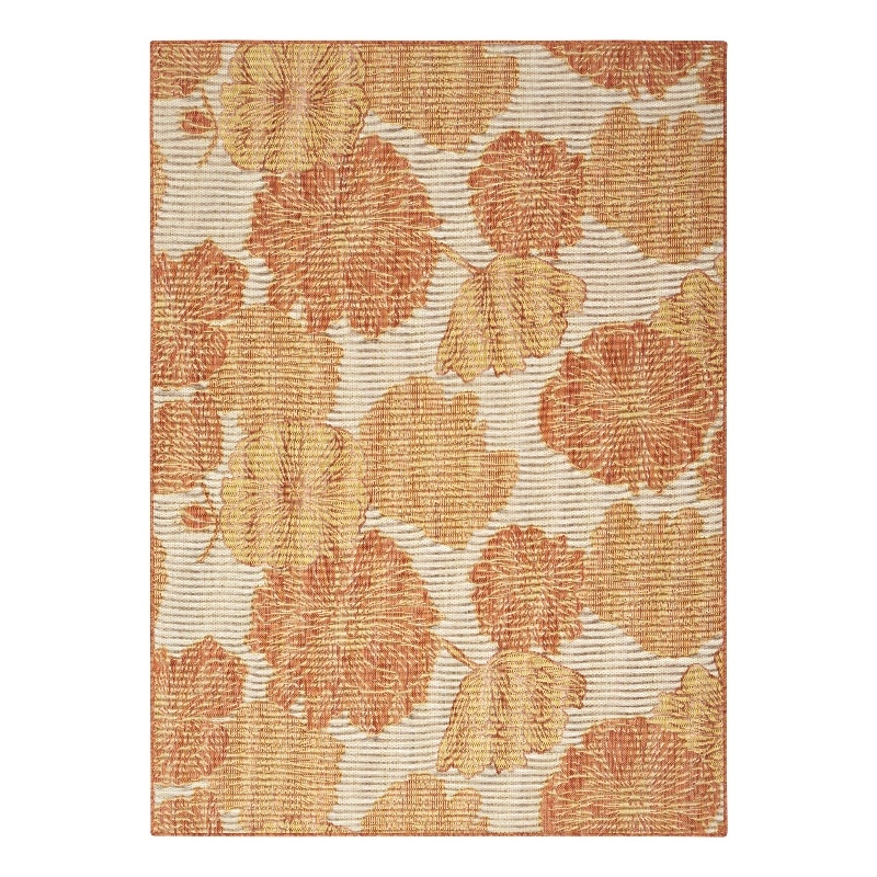 Nourison Home Garden Oasis 6' x 9' Fabric Coral Area Rug