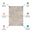 Nourison Home Astra Machine Washable 7' x 9' Fabric Blue Green Area Rug