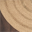 Nourison Home Natural Seagrass 6' x Round Fabric Natural Area Rug