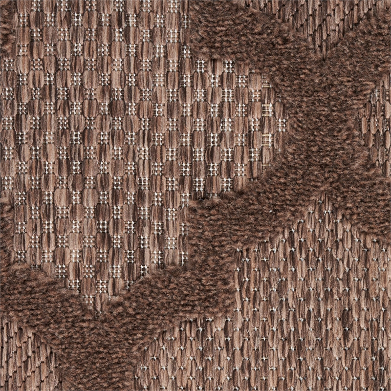 Nourison Easy Care 9' x 12' Brown Fabric Modern Area Rug (9' x 12')