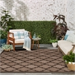 Nourison Easy Care 9' x 12' Brown Fabric Modern Area Rug (9' x 12')