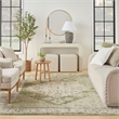 Nourison Home Astra Machine Washable 9' x 12' Fabric Ivory Green Area Rug