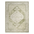 Nourison Home Astra Machine Washable 9' x 12' Fabric Ivory Green Area Rug