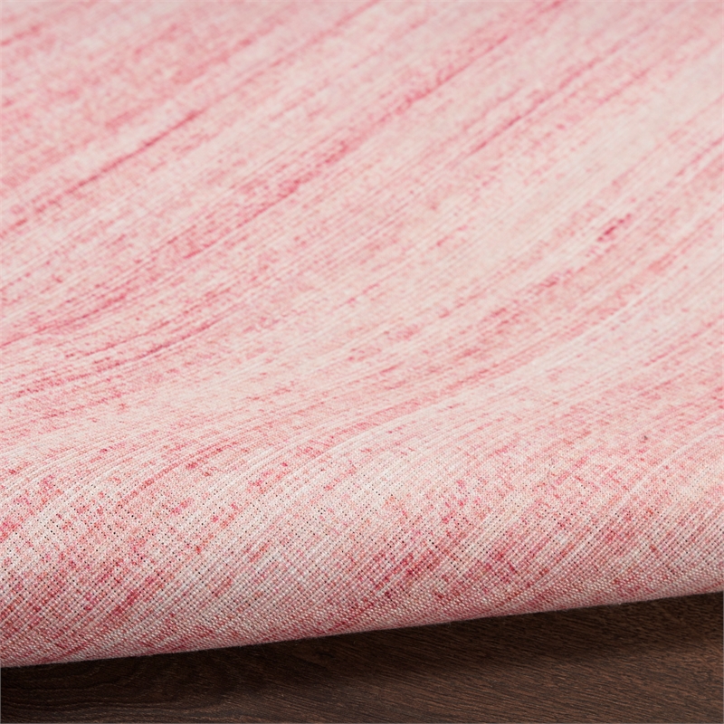 Nourison Home Washable Essentials 4' x 6' Fabric Pink Area Rug