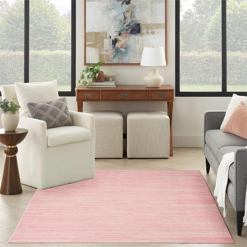 Nourison Home Washable Essentials 4' x 6' Fabric Pink Area Rug