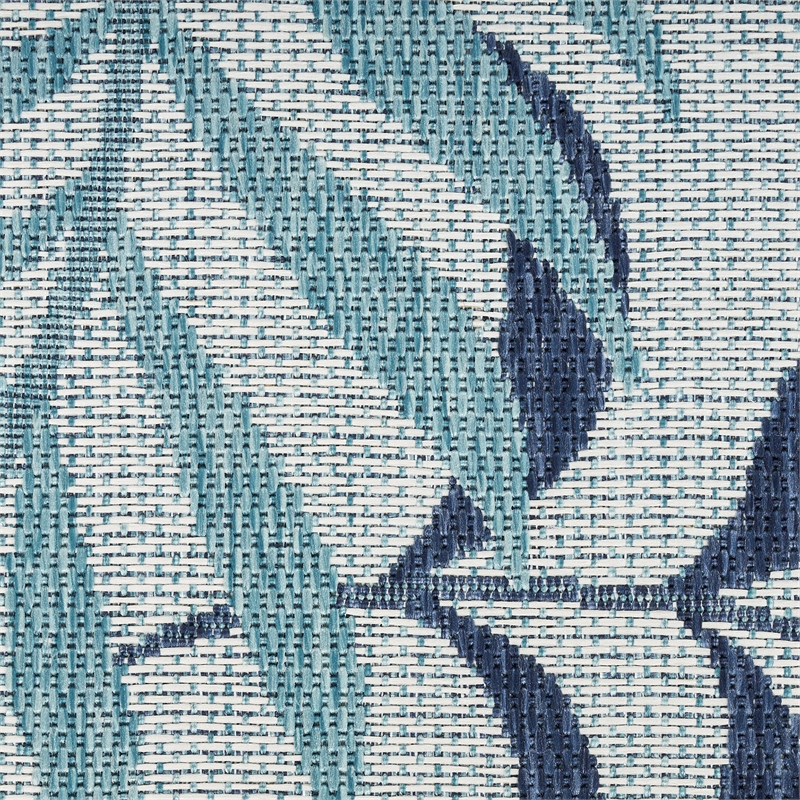 nourison home garden oasis 5' x 7' fabric blue area rug
