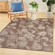 Nourison Home Garden Oasis 5' x 7' Fabric Mocha Area Rug